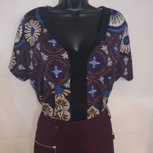 Jewels & Leopold Woman’s Multi Colored Blouse Worn Once w/Slacks in other pics